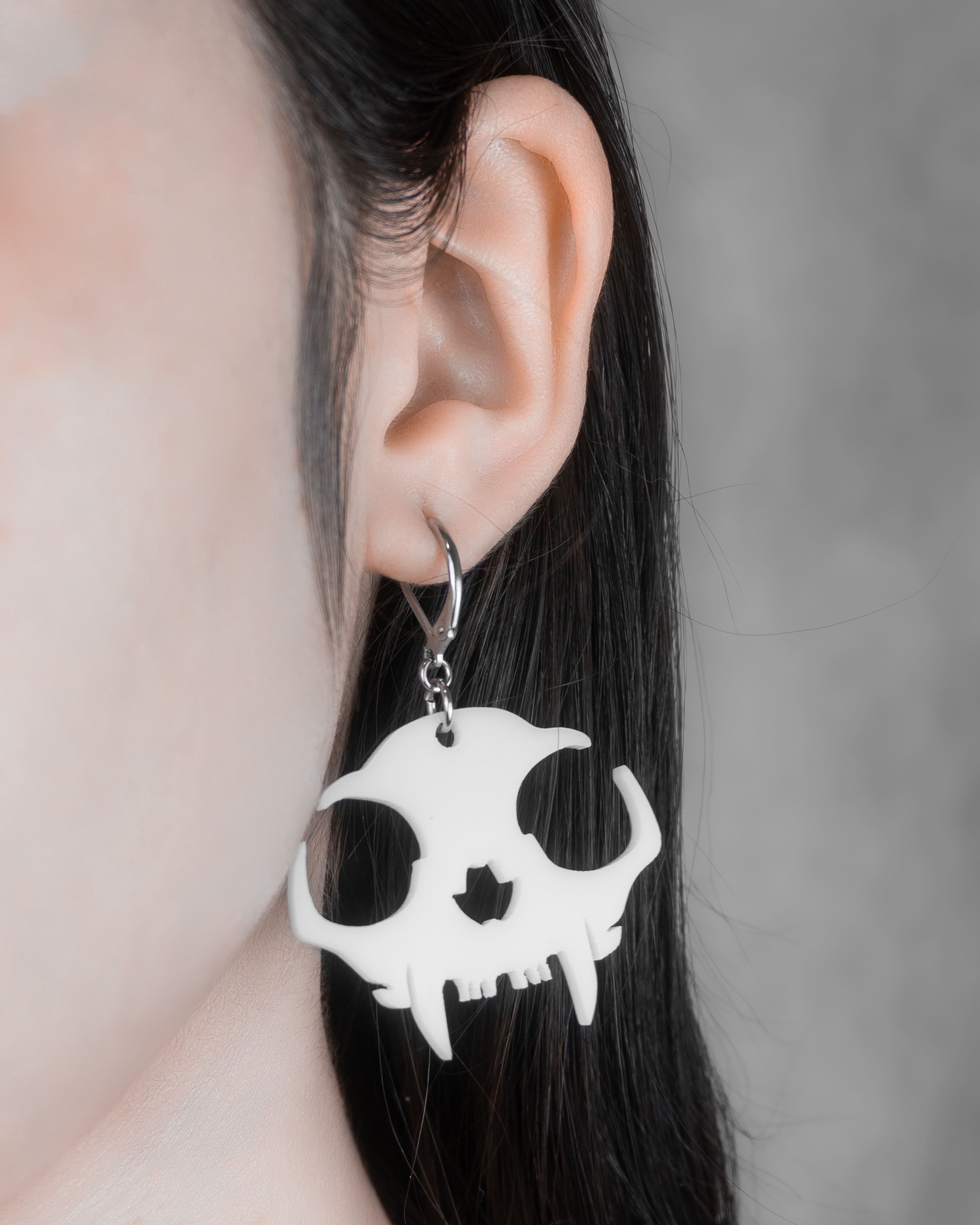 Skull Cat | Aritos y Collar