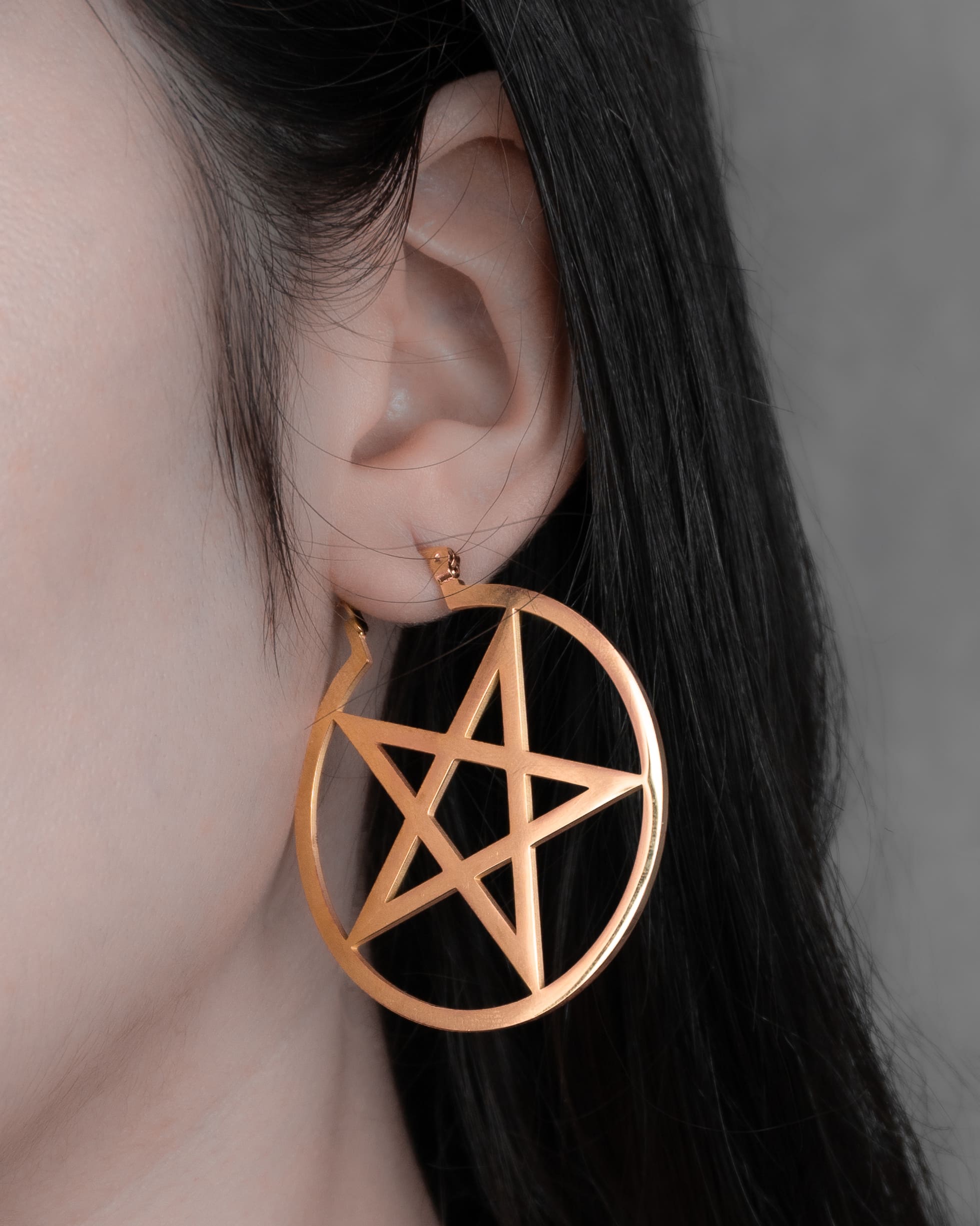 Gold Pentagrama (Acero Inoxidable) | Aritos