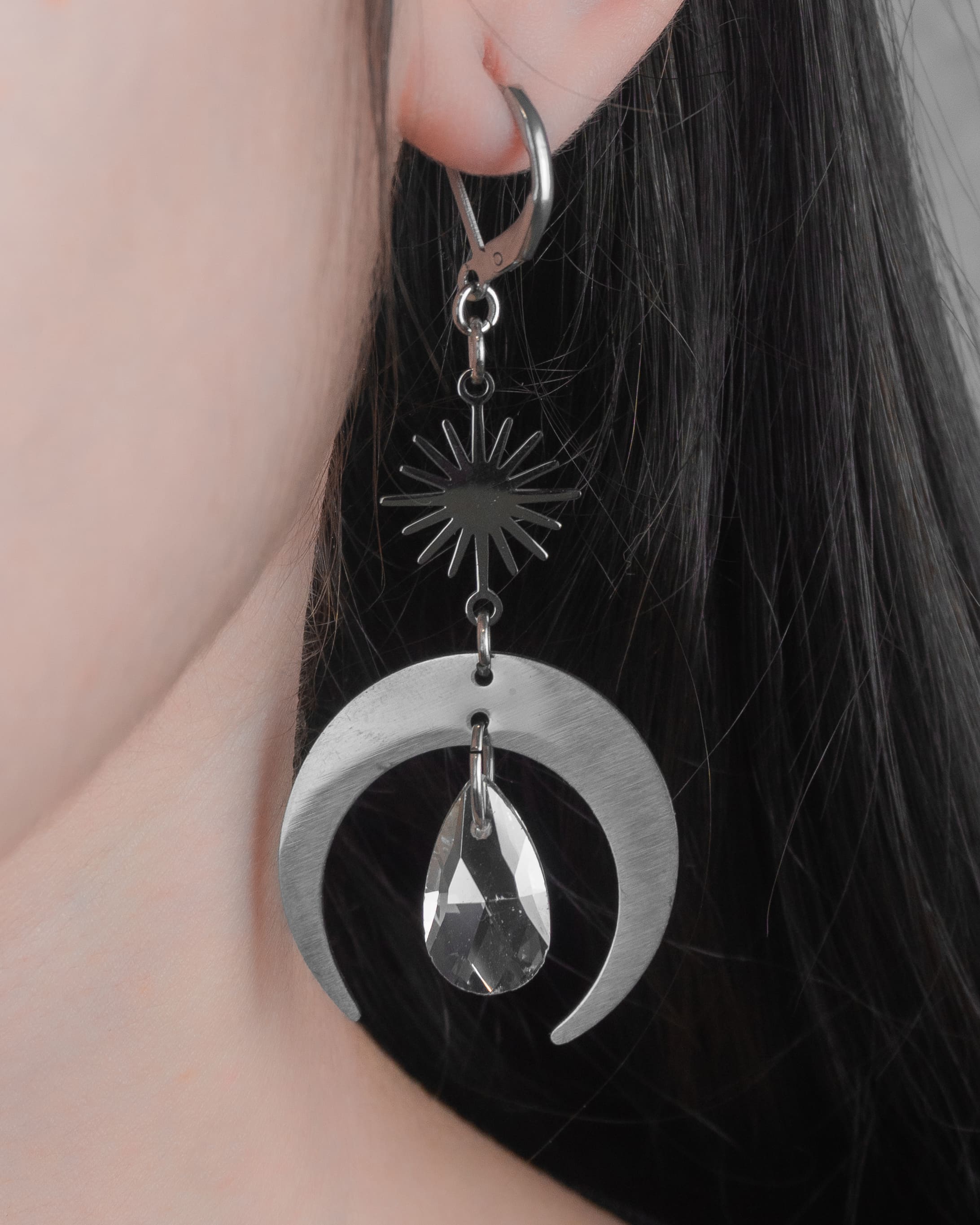 Lil Moon (Acero Inoxidable) | Aritos