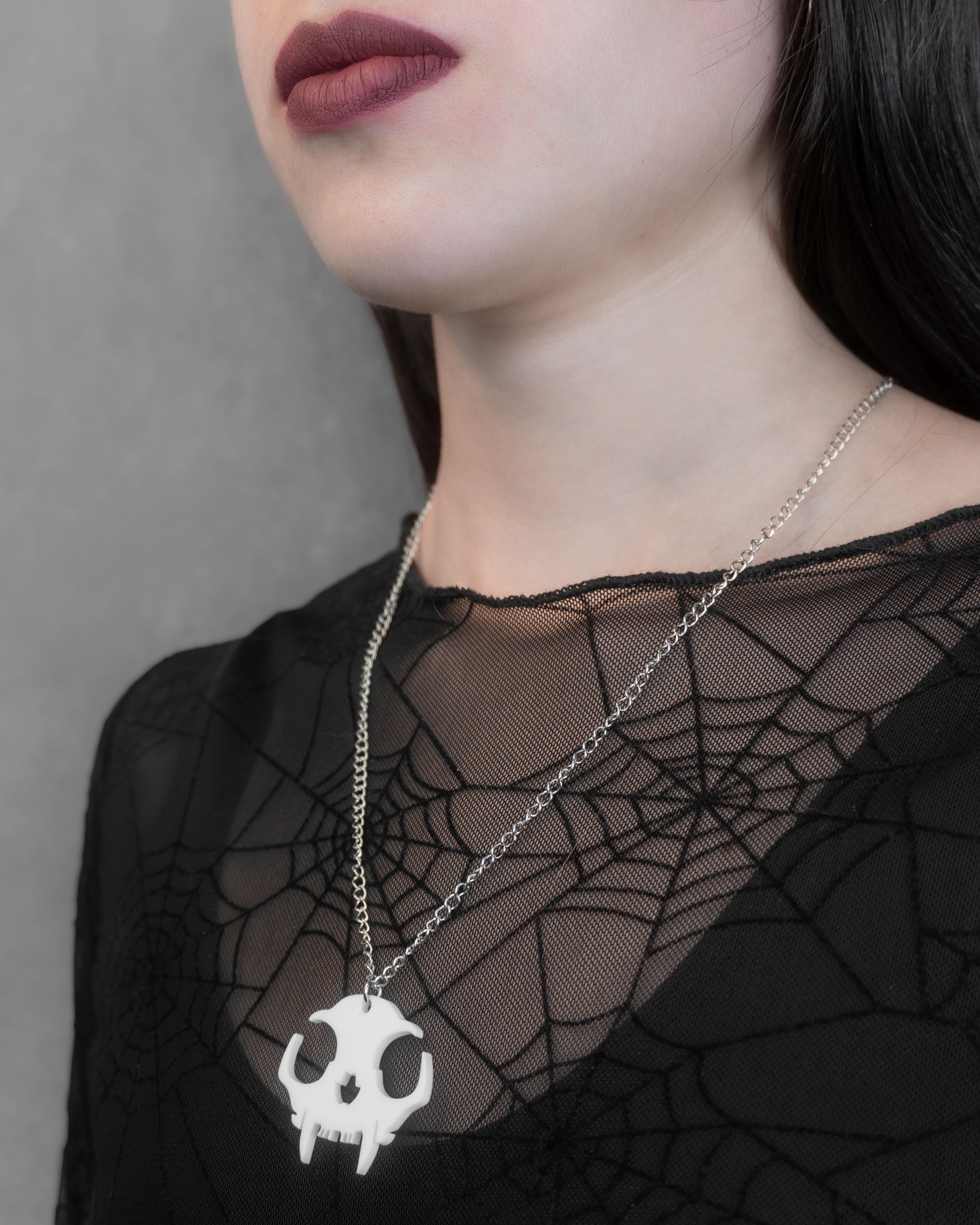 Skull Cat | Aritos y Collar
