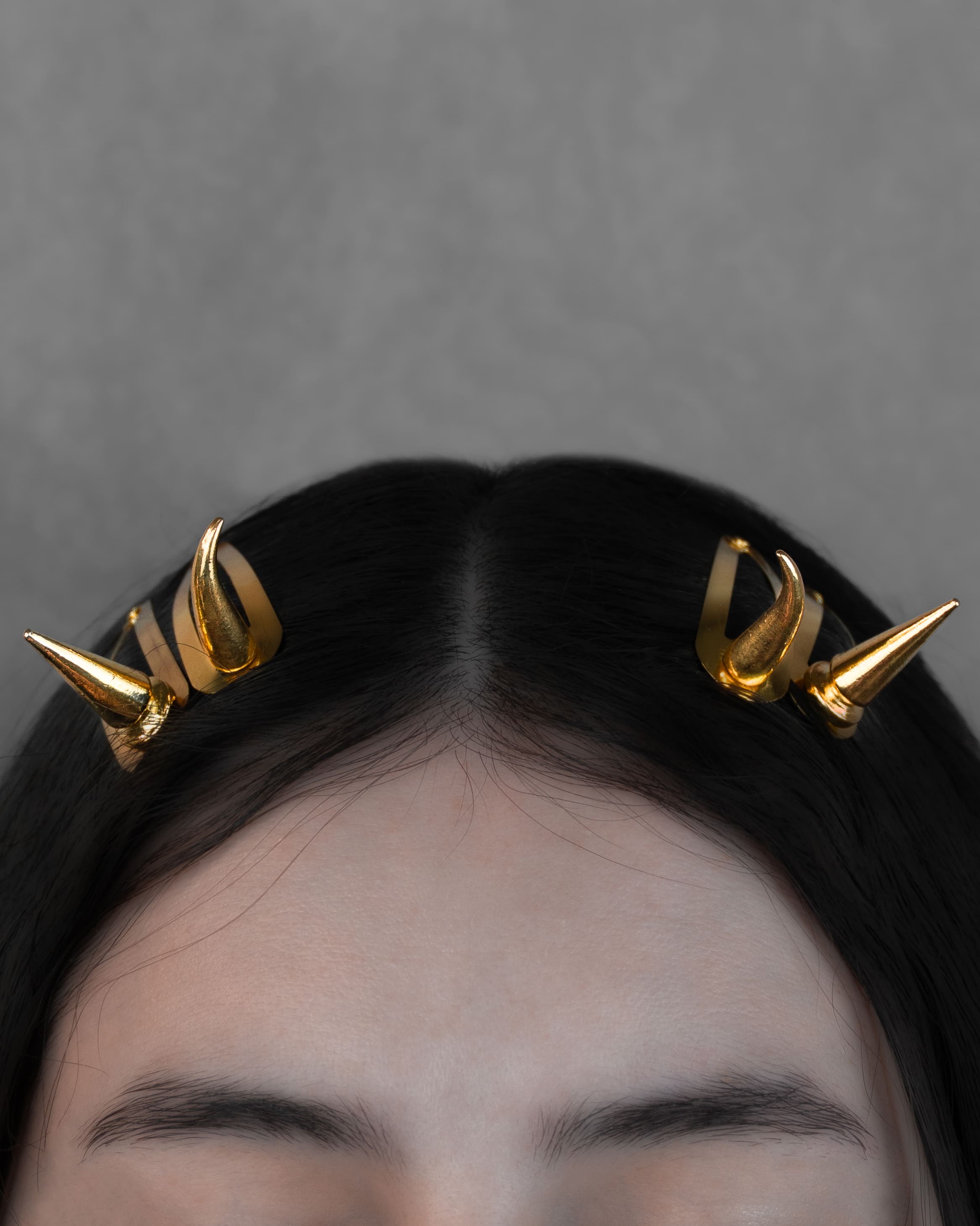 Gold Helix y Horns | 2 Pares de Pinzas