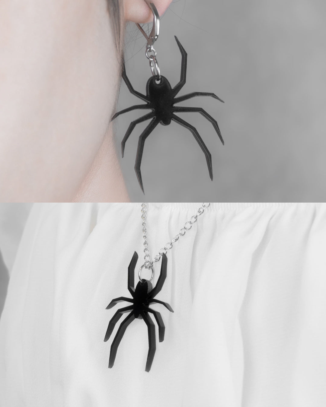 Arañas | Aritos y Collar