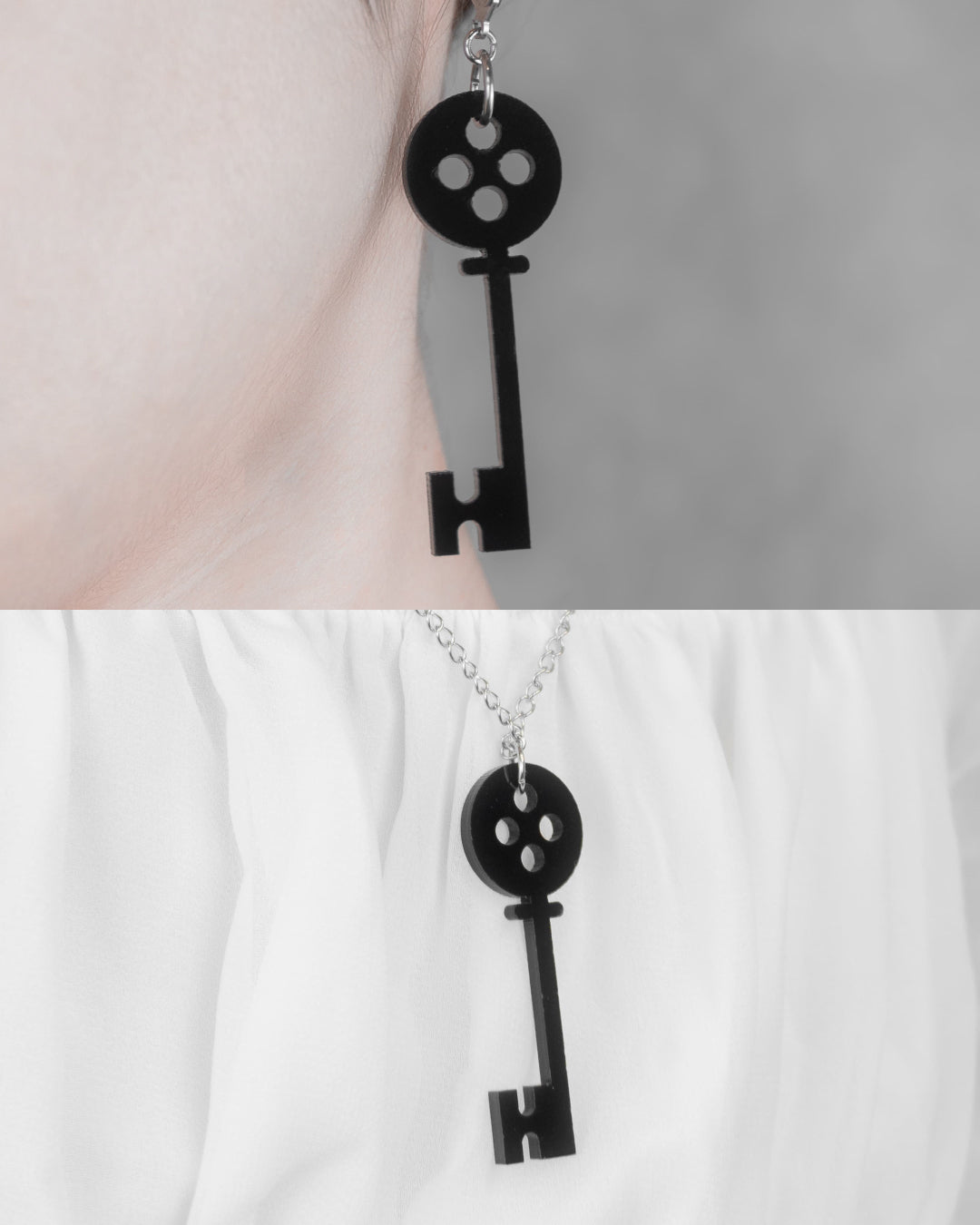 Llave Coraline | Aritos y Collar