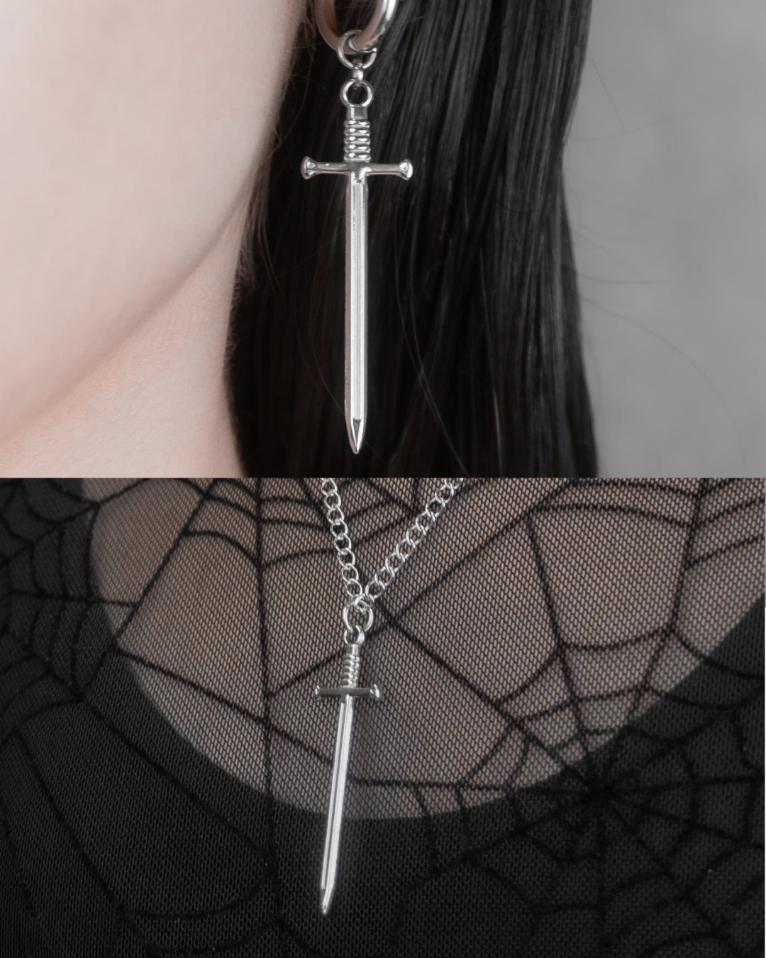 Espada (Acero Inoxidable) | Aritos y Collar