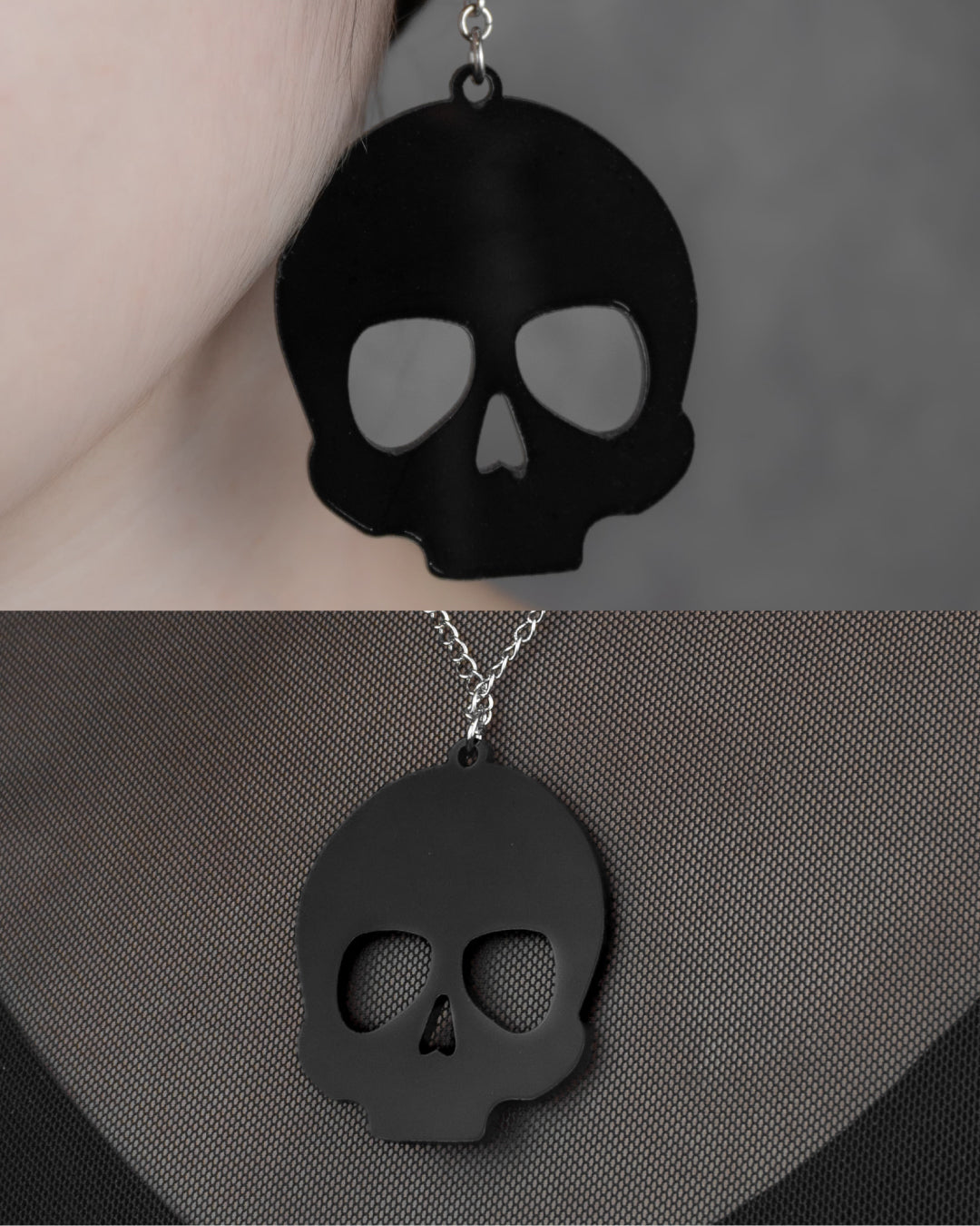 Skull | Aritos y Collar