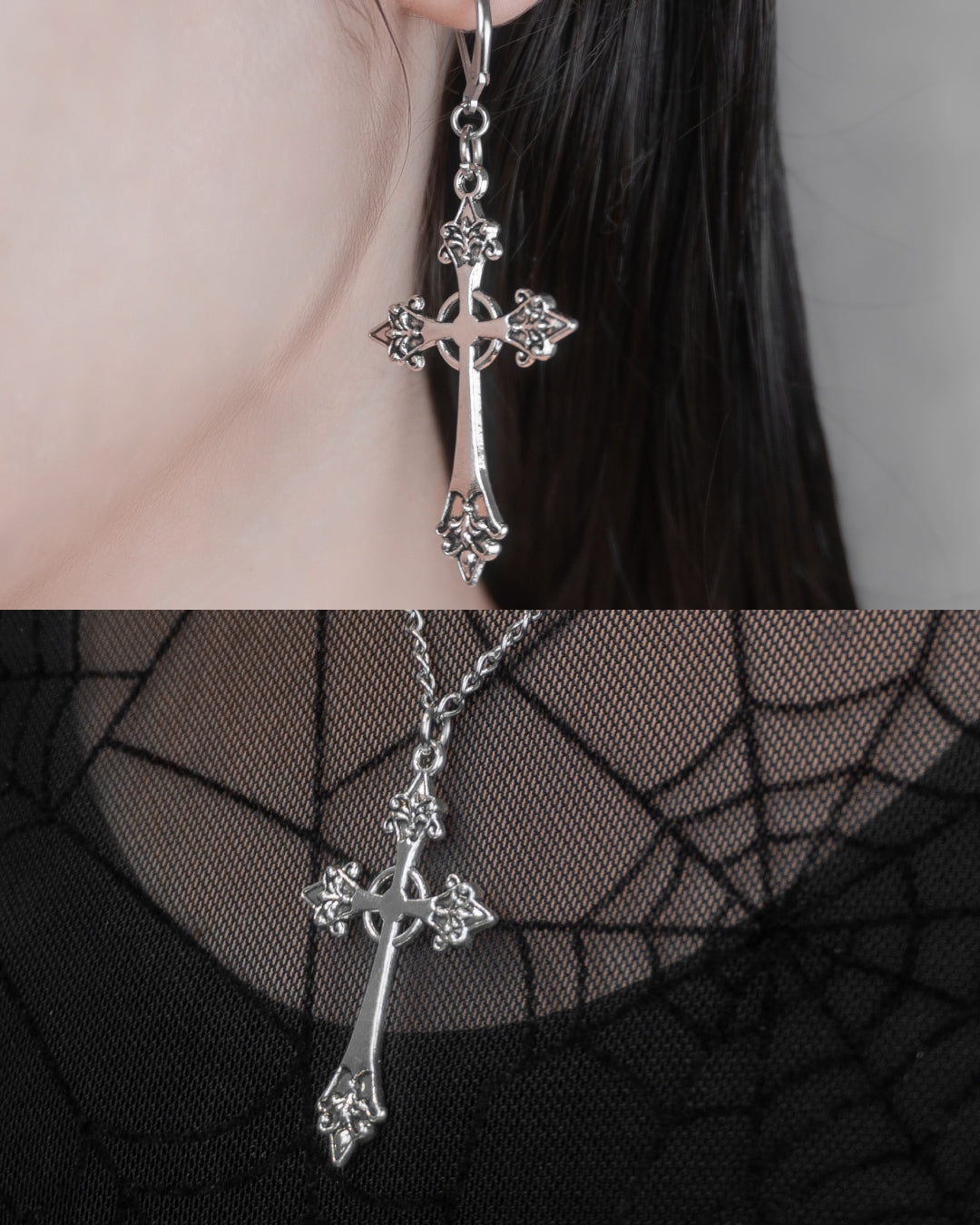 Cruz | Aritos y Collar